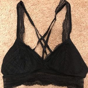 Aeropostale Black Crisscross Bralette